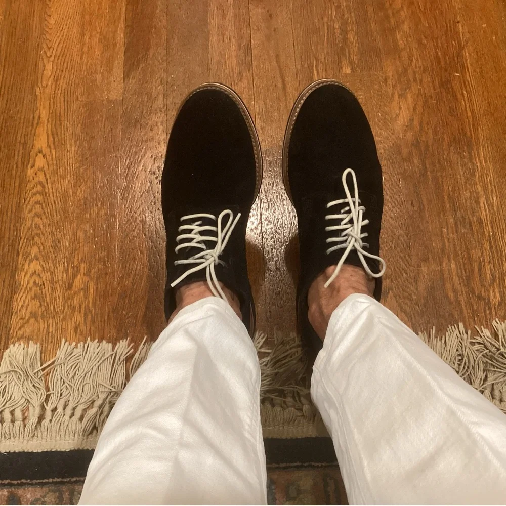 Black WalkOver Suede Derbys 8M - Picture 5 of 6